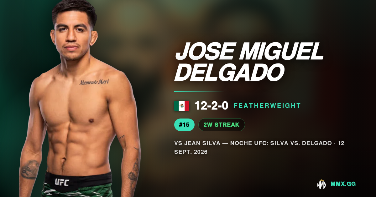 Jose Miguel Delgado : le Main Event de la Noche UFC