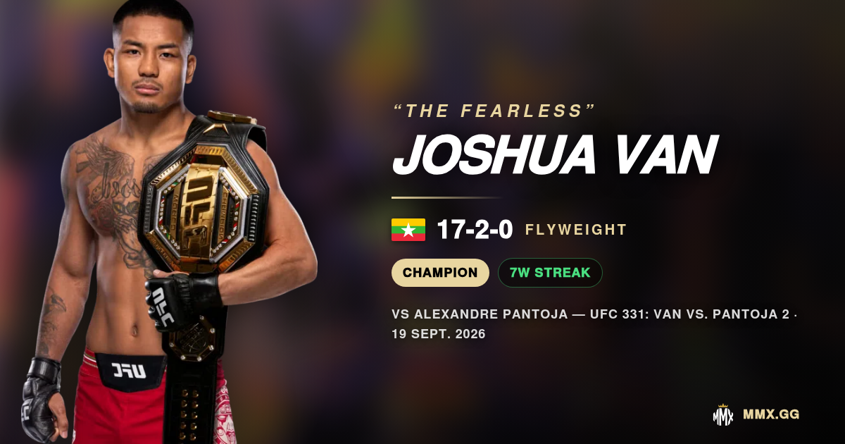 Joshua Van : le nouveau visage des poids mouches